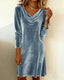 Frosina - Loose Fitting Velvet Dress