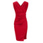 Fresia | Fitted Dress with V-Neckline and Slit