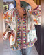 V-neck Blouse With A Trendy Print