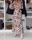 Printed V-Neck Sexy Dress