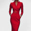Mandarin™ | Luxurious Black Belted Dress