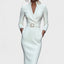 Mandarin™ | Luxurious Black Belted Dress