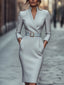 Eva | Graceful Waist Midi Dress