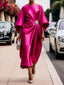 Luxe™ | Shimmer Satin Long Dress