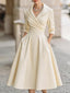 Linae™ | Elegant Satin Midi Dress