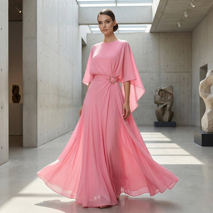 Flowing Cape Sleeve Top & Wrap Set