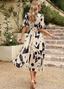Estella | Flattering Floral Midi Dress