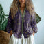 Ambre - Vintage Leaf Print Blouse