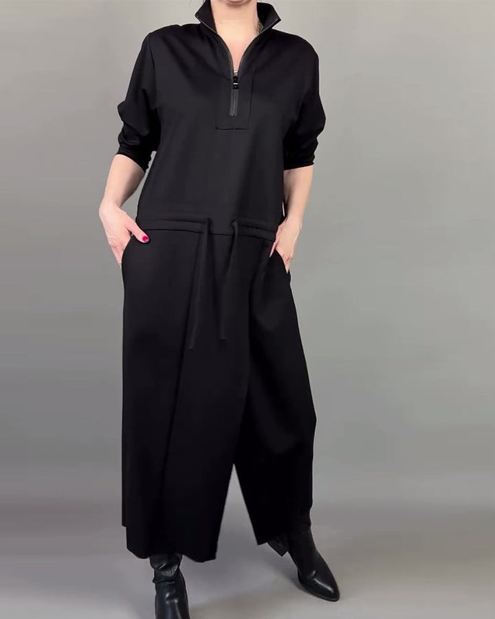 Women's Modern Zip Collar Dress