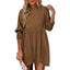 MIRASOL | Casual Crew Neck Loose Fit Mini Dress