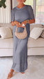 Alverra™ | Boat Neck Two-Piece Dress
