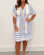 Zara - Casual printed V-neck dress