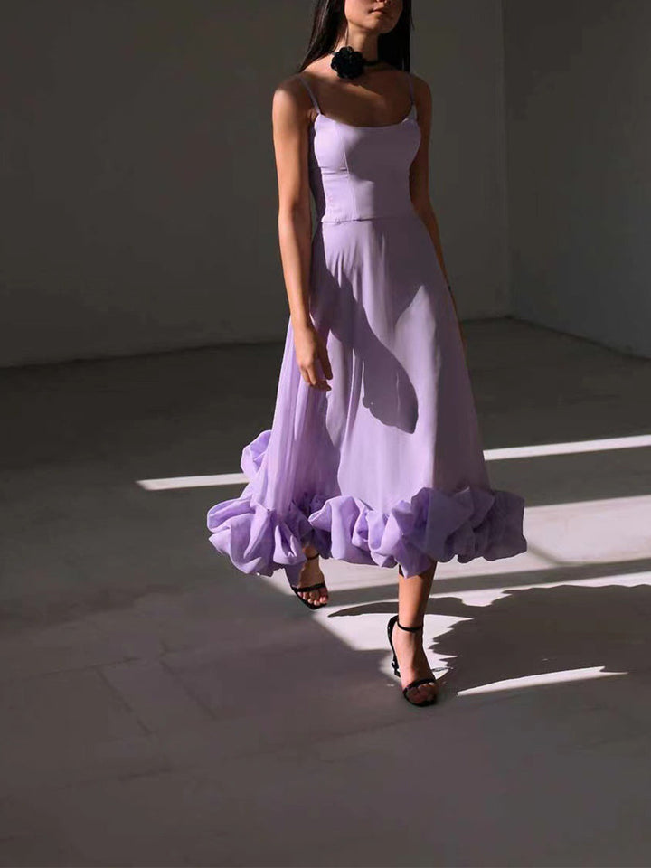 Isoria™ | Elegant Flounce Maxi Dress