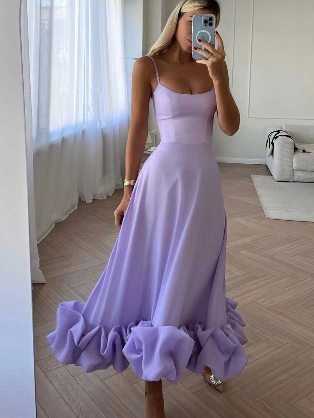 Isoria™ | Elegant Flounce Maxi Dress
