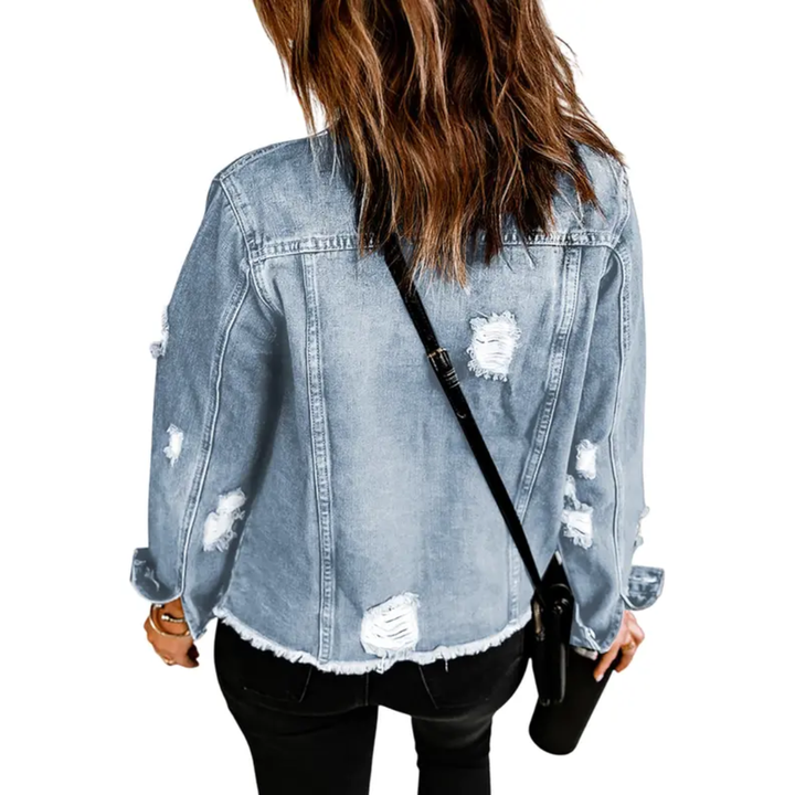 Denim | Distressed Boyfriend Denim Jacket