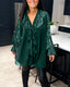 Women's Loose Fit Ruffles Plain Blouse
