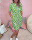 KAREN®️ | PRINT DRESS, V-NECK WITH POCKETS