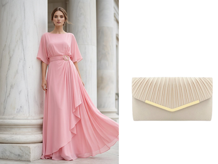 Flowing Cape Sleeve Top & Wrap Set