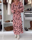 Printed V-Neck Sexy Dress