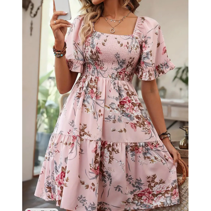 AMARA™ | Elegant Flounce Sleeve Dress
