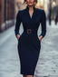 Eva | Graceful Waist Midi Dress