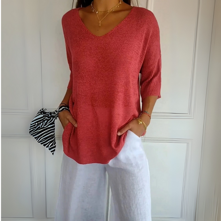 Norvelle™- Timeless V-Neck Top