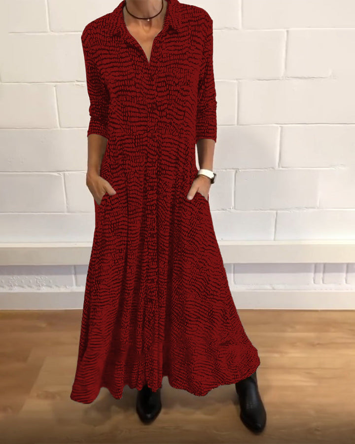 LYVÉA™ | Sophisticated Pocket Midi Dress