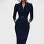 Mandarin™ | Luxurious Black Belted Dress