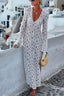Floral Lace Long Sleeve Slit Vacation Maxi Dress