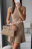 Novira™ | Patchwork Pleated Hem Statement Dress