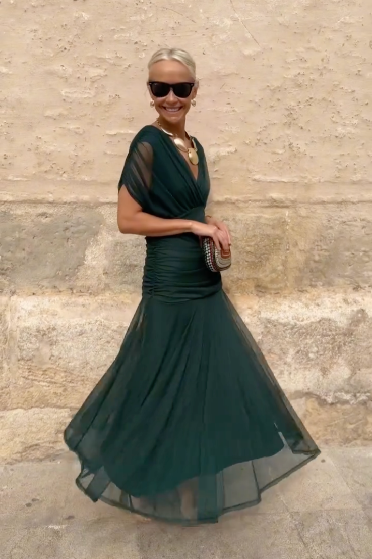 Avyra™ | Luxe V-Neck Dress