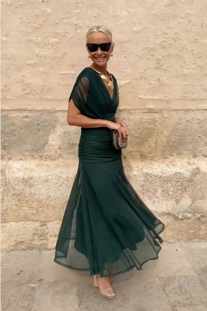 Avyra™ | Luxe V-Neck Dress