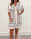 Zara - Casual printed V-neck dress