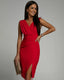 Fresia™ | Graceful V-Neck Slit Dress