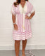 Zara - Casual printed V-neck dress