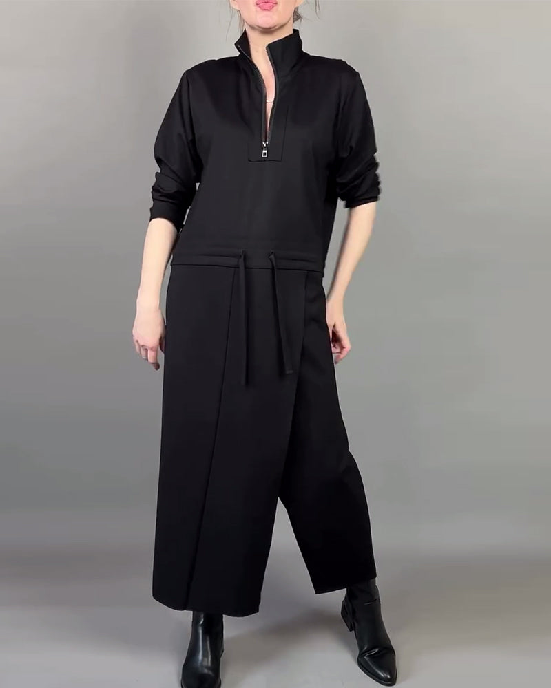 Women's Modern Zip Collar Dress