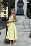 Niamh - Elegant Embroidered Deep V Sleeveless Dress