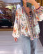 V-neck Blouse With A Trendy Print