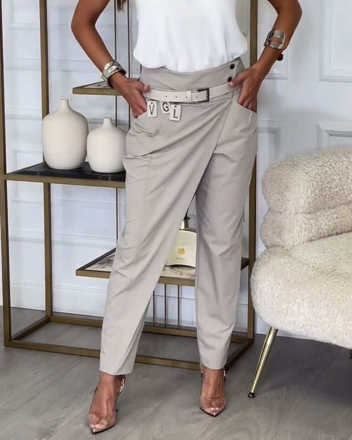 Women's Fashionable Irregular Patchwork Trousers
