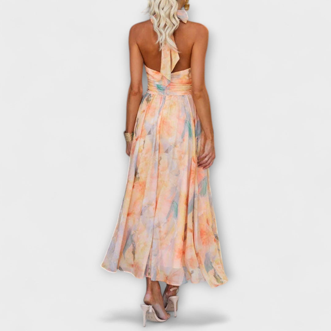 Ofelia | Watercolor Printed Maxi Dress
