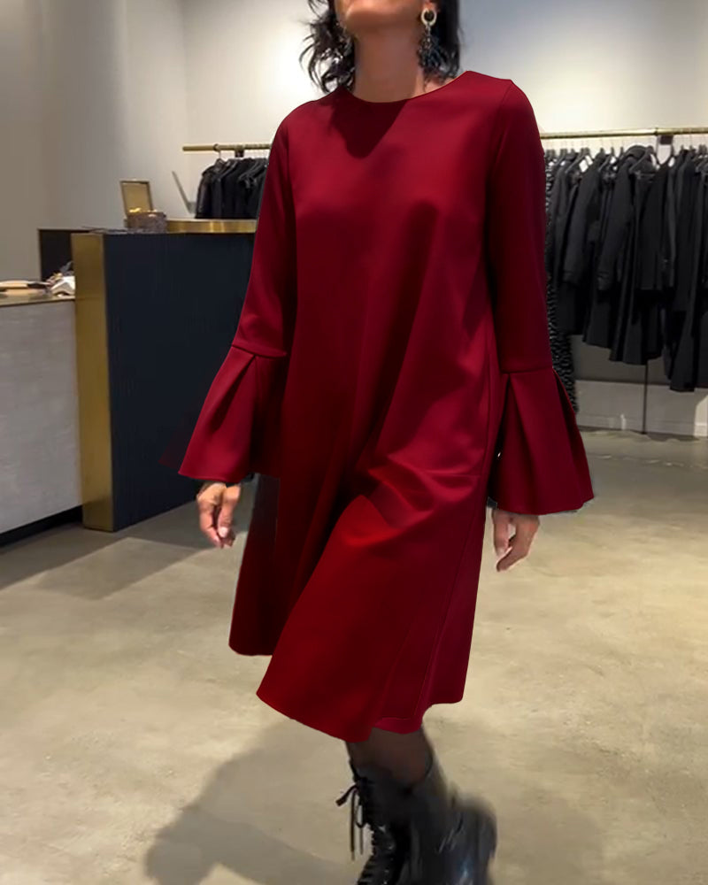 Women's Dress with Flared Sleeves
