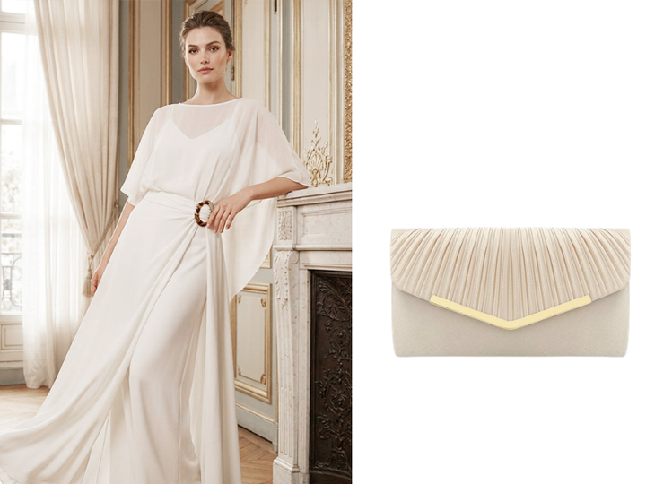 Flowing Cape Sleeve Top & Wrap Set