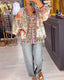 V-neck Blouse With A Trendy Print