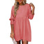 MIRASOL | Casual Crew Neck Loose Fit Mini Dress
