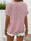 Eva - Floral Print Notched Collar Blouse