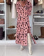 Printed V-Neck Sexy Dress