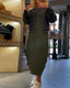 Tavina™ | Elegant Round Neck Pocket Dress