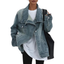 Skye | Vintage Washed High Neck Asymmetric Jacket