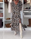 Printed V-Neck Sexy Dress