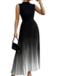 YZA – Elegant Ombre Sleeveless Evening Dress